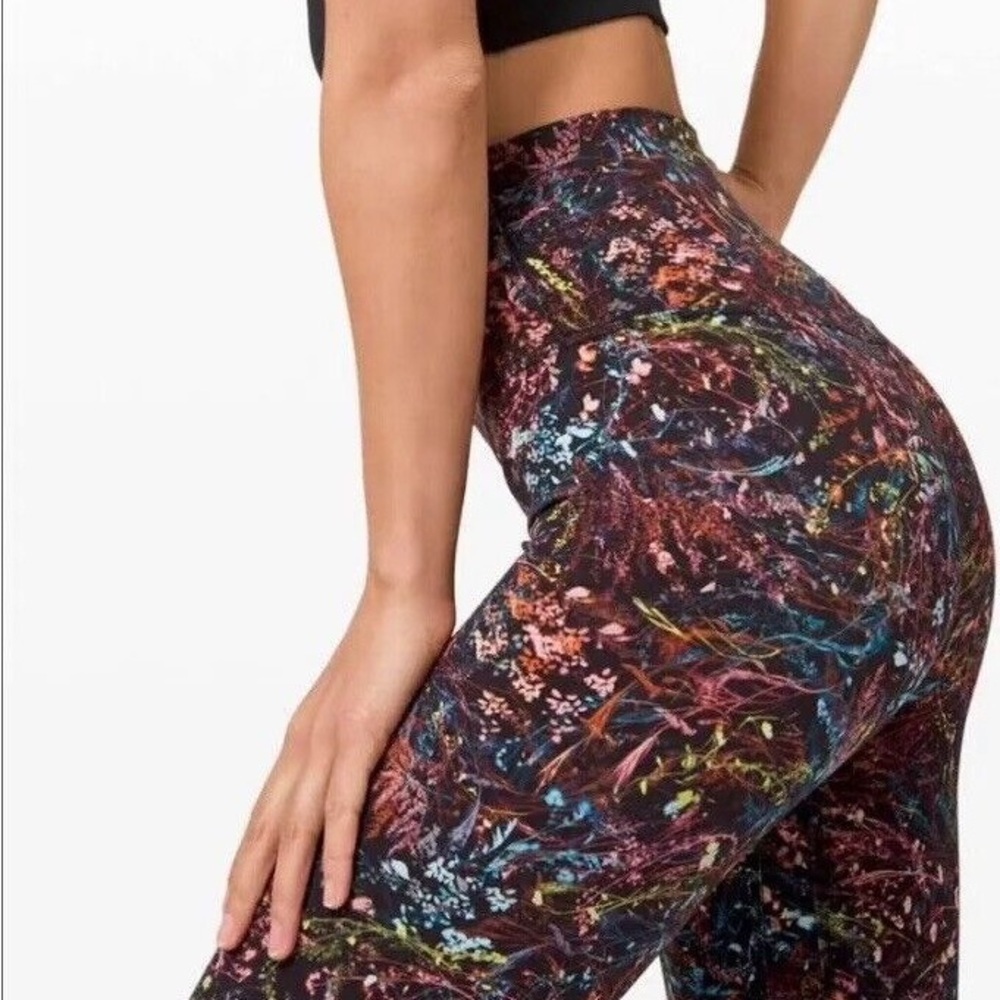 Lululemon 6 Align Multicolor Abstract Print Leggings